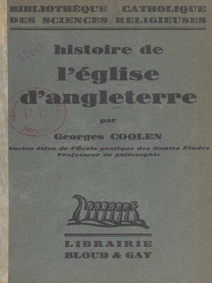cover image of Histoire de l'Église d'Angleterre